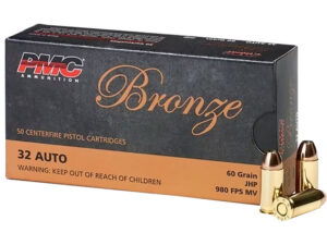PMC 32B Bronze 32ACP 60gr Jacketed Hollow Point 50 Per Box/20 Case