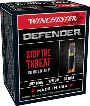 Winchester Ammo S357MPDB Defender 357Mag 125gr Bonded Jacket Hollow Point 20 Per Box/10 Case