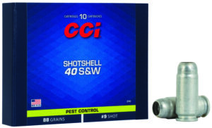 CCI 3740 Pest Control Shotshell 40S&W 88gr #9Shot 10 Per Box/20 Case