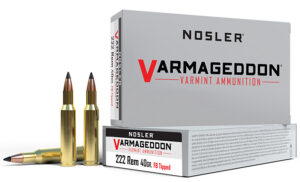 Nosler 65135 Varmageddon 222Rem 40gr Flat Base Tipped 20 Per Box/20 Case
