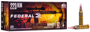 Federal F223MSR1 Fusion MSR 223Rem 62gr Bonded Soft Point 20 Per Box/10 Case