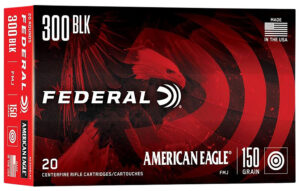 Federal AE300BLK1 American Eagle Rifle 300Blackout 150gr Full Metal Jacket Boat Tail 20 Per Box/25 Case