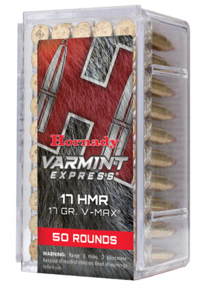 Hornady 83170 Varmint Express 17 HMR 17 gr Hornady V Max 50 Per Box/ 40 Case