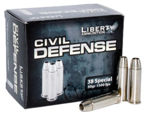 Liberty Ammunition LACD38025 Civil Defense 38Special 50gr Lead Free Fragmenting Hollow Point 20 Per Box/50 Case