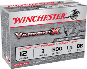 Winchester Ammo X123VBB Varmint X Shot-Lok 12Gauge 3" 1 1/2oz BBShot 10 Per Box/10 Case
