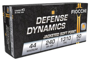 Fiocchi 44A500 Defense Dynamics 44RemMag 240gr Jacketed Soft Point 50 Per Box/10 Case